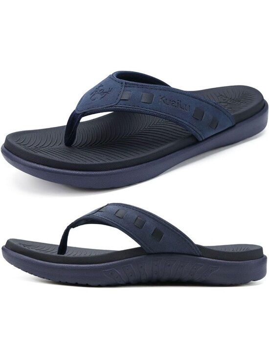 Men\'s Black Blue Sport Flip Flops Comfort Orthotic Thong Sandals Arch Support main image 5